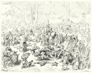 Don Chisciotte di Gustave Doré: "Il povero Sancho seguiva il suo padrone con il cuore pesante"