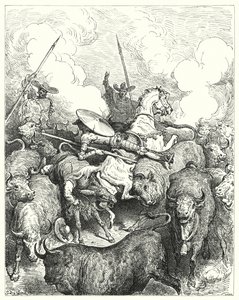 Don Chisciotte di Gustave Doré: "Li calpestarono senza pietà" da Gustave Dore