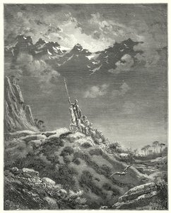Don Chisciotte di Gustave Doré: "Verso il regno di Micomicón" (incisione) da Gustave Dore
