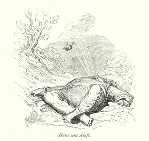 Hans mandato in alto (incisione) da Gustave Dore