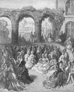 Holland House - Una festa in giardino, 1872 da Gustave Dore