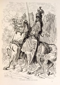 Illustrazione di Rolando a cavallo. da La leggenda di Croque-Mitaine