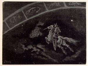 Illustrazione del segno zodiacale Scorpione, da La leggenda di Croque-Mitaine da Gustave Dore