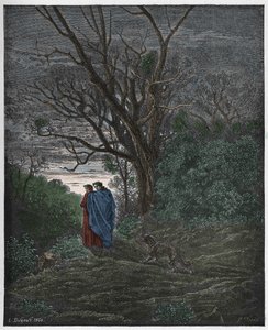 Inferno, Canto 1: Appare la lupa, illustrazione da "La Divina Commedia" di Dante Alighieri, 1885 da Gustave Dore