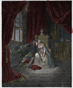 Inferno, Canto 5: Paolo e Francesca, illustrazione da "La Divina Commedia" di Dante Alighieri, 1885 da Gustave Dore
