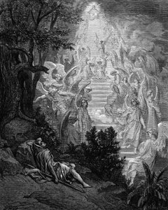 Il sogno di Giacobbe di una scala che conduce al cielo con Dio in cima, 1865-1866