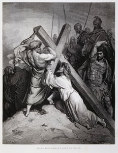 Gesù porta la croce, Illustrazione dalla Bibbia di Doré
