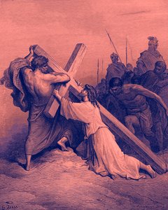 Gesù che cade sotto la croce - Bibbia