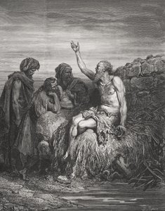 Giobbe e i suoi amici, Giobbe 6:1-4, illustrazione da 
