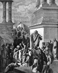 Giona chiama Ninive al pentimento da Gustave Dore