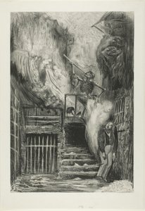 La Rue de la Vieille Lanterne: Il suicidio di Gérard de Nerval da Gustave Dore