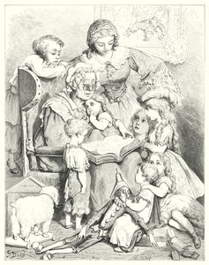 La lettura dei racconti in famiglia (incisione)