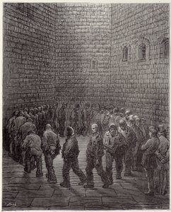 La passeggiata dei detenuti in prigione - in "Londra" di Gustave Doré da Gustave Dore