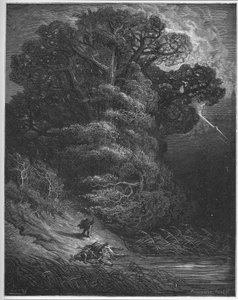 La quercia e la canna - da "Favole" di Jean de La Fontaine da Gustave Dore