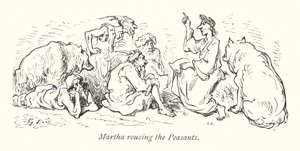 Martha che aizza i contadini (incisione)