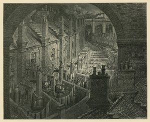 Sopra Londra in treno da Gustave Dore