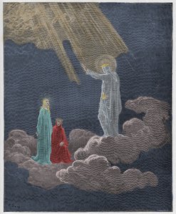 Paradiso, Canto 8: Carlo Martello si rivolge a Dante e Beatrice, illustrazione da "La Divina Commedia" di Dante Alighieri, 1885 da Gustave Dore