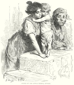 Gente degli ordini inferiori, Siviglia (incisione) da Gustave Dore