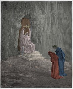 Purgatorio, Canto 9: Dante e Virgilio ai portali del Purgatorio, illustrazione da "La Divina Commedia" di Dante Alighieri, 1885 da Gustave Dore