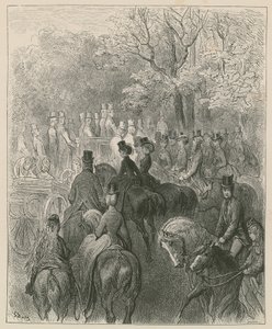 Rotten Row, Hyde Park, Londra da Gustave Dore