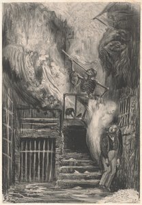 Rue de la Vieille lanterne [Il suicidio di Gérard de Nerval] da Gustave Dore