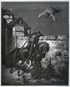 Sancho Panza viene ingannato e Don Chisciotte non può intervenire - da 