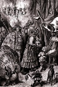 Sindbad il marinaio - racconto delle mille e una notte - illustrazione di Gustave Doré (dettaglio) - edizione Maxwell 1865 - Sesto viaggio: Alla corte del re di Serendib