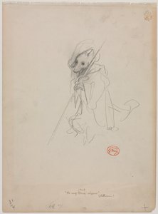 Schizzo per Il lupo diventato pastore, c. 1868 da Gustave Dore