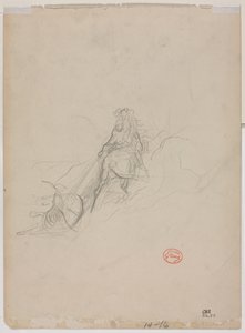 Schizzo di scena di caccia (verso) da Gustave Dore