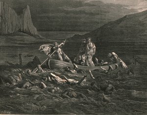 Appena entrambi imbarcati, tagliando le onde, c1890 da Gustave Dore