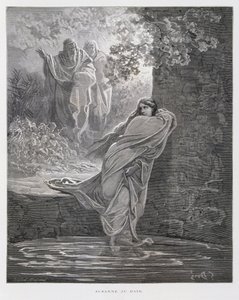 Susanna al bagno (Dan. 13:1-26), Illustrazione dalla Bibbia di Doré da Gustave Dore