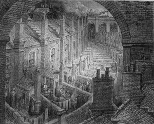 I cortili di Londra - in "Londra" di Gustave Doré da Gustave Dore