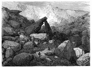Il sentiero del caos, che conduce al Cirque de Gavarnie: incisione di Gustave Doré che illustra il libro "Viaggio ai Pirenei di Hippolyte Taine", Hachette 1860. da Gustave Dore