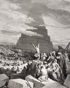 La confusione delle lingue, Genesi 11:7-9, illustrazione da 