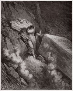 La Divina Commedia, Inferno, Canto 11: La tomba ardente di Papa Anastasio II - di Dante Alighieri (1265-1321) - Illustrazione di Gustave Doré (1832-1883) da Gustave Dore