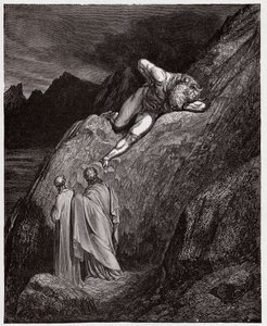 La Divina Commedia, Inferno, Canto 12: Il Minotauro sulla scogliera frantumata - di Dante Alighieri (1265-1321) - Illustrazione di Gustave Doré (1832-1883)