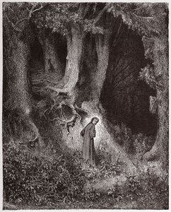 La Divina Commedia, Inferno, Canto 1: Dante nella selva selvaggia - Illustrazione di Gustave Doré