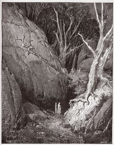 La Divina Commedia, Inferno, Canto 1: Virgilio e Dante iniziano il loro viaggio - di Dante Alighieri (1265-1321) - Illustrazione di Gustave Doré (1832-1883)