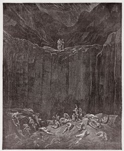 La Divina Commedia, Inferno, Canto 29: I falsari tormentati nella valle - di Dante Alighieri (1265-1321) - Illustrazione di Gustave Doré (1832-1883). da Gustave Dore
