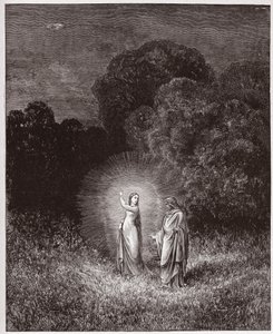 La Divina Commedia, Inferno, Canto 2: Beatrice e Virgilio - di Dante Alighieri (1265-1321) - Illustrazione di Gustave Dore (1832-1883) da Gustave Dore