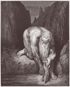 La Divina Commedia, Inferno, Canto 31: Il gigante Anteo abbassa Dante e Virgilio nell