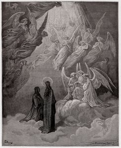 La Divina Commedia, Paradiso, Canto 20: Le anime luminose cantano - di Dante Alighieri (1265-1321) - Illustrazione di Gustave Doré (1832-1883) da Gustave Dore