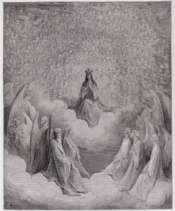 La Divina Commedia, Paradiso, Canto 31: La regina del cielo - di Dante Alighieri (1265-1321) - Illustrazione di Gustave Doré (1832-1883)