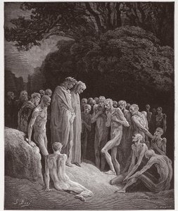 La Divina Commedia, Purgatorio, Canto 23: Le anime dei golosi - di Dante Alighieri (1265-1321) - Illustrazione di Gustave Doré (1832-1883) da Gustave Dore