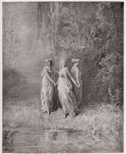 La Divina Commedia, Purgatorio, Canto 29: Carità, Speranza e Fede - di Dante Alighieri (1265-1321) - Illustrazione di Gustave Doré (1832-1883) da Gustave Dore