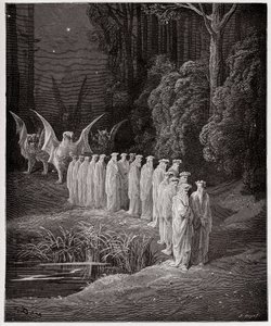 La Divina Commedia, Purgatorio, Canto 29: I 24 anziani nella processione apocalittica - di Dante Alighieri (1265-1321) - Illustrazione di Gustave Doré (1832-1883) da Gustave Dore