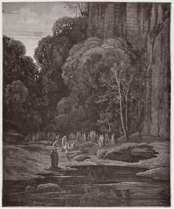 La Divina Commedia, Purgatorio, Canto 5: I penitenti tardivi cantano il Miserere - di Dante Alighieri (1265-1321) - Illustrazione di Gustave Doré (1832-1883). da Gustave Dore