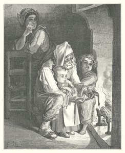 Le favole di La Fontaine: Il contadino e il serpente da Gustave Dore