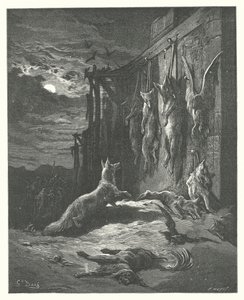 Le favole di La Fontaine: La volpe inglese (incisione)