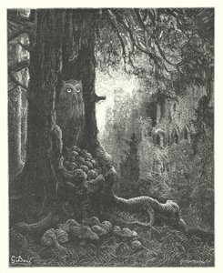 Le Favole di La Fontaine: Il Gufo e i Topi da Gustave Dore